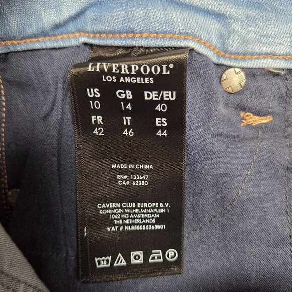 Liverpool High Rise Ankle Jeans Womens 10 Fray Hem High Rise Button Fly - Picture 11 of 12